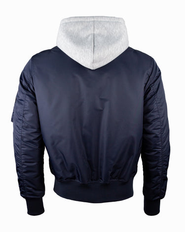 TOP GUN® MA-1 NYLON BOMBER JACKET WITH REMOVABLE HOOD #color_navy