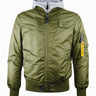 TOP GUN® MA-1 NYLON BOMBER JACKET WITH REMOVABLE HOOD #color_olive