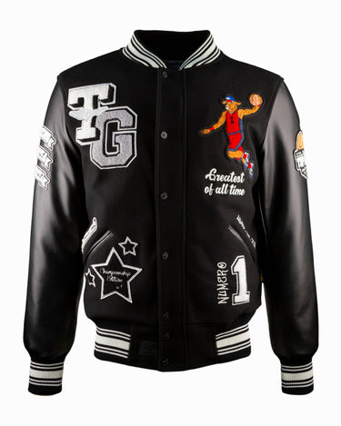 TOP GUN® "THE NEW GOAT" VARSITY JACKET #color_black