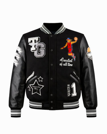 Men's Varsity Jacket Black Red – TOP GUN®