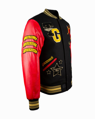 TOP GUN® "THE NEW GOAT" VARSITY JACKET #color_red