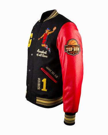 TOP GUN® "THE NEW GOAT" VARSITY JACKET #color_red