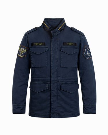 Men's Varsity Jacket- Red, Black | TOP GUN® 