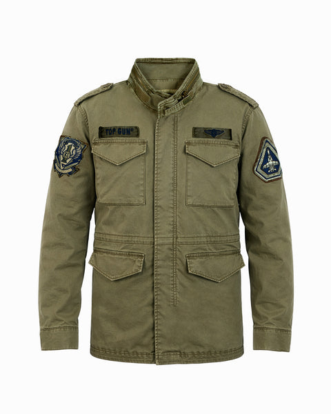 Men's Varsity Jacket- Red, Black | TOP GUN® 
