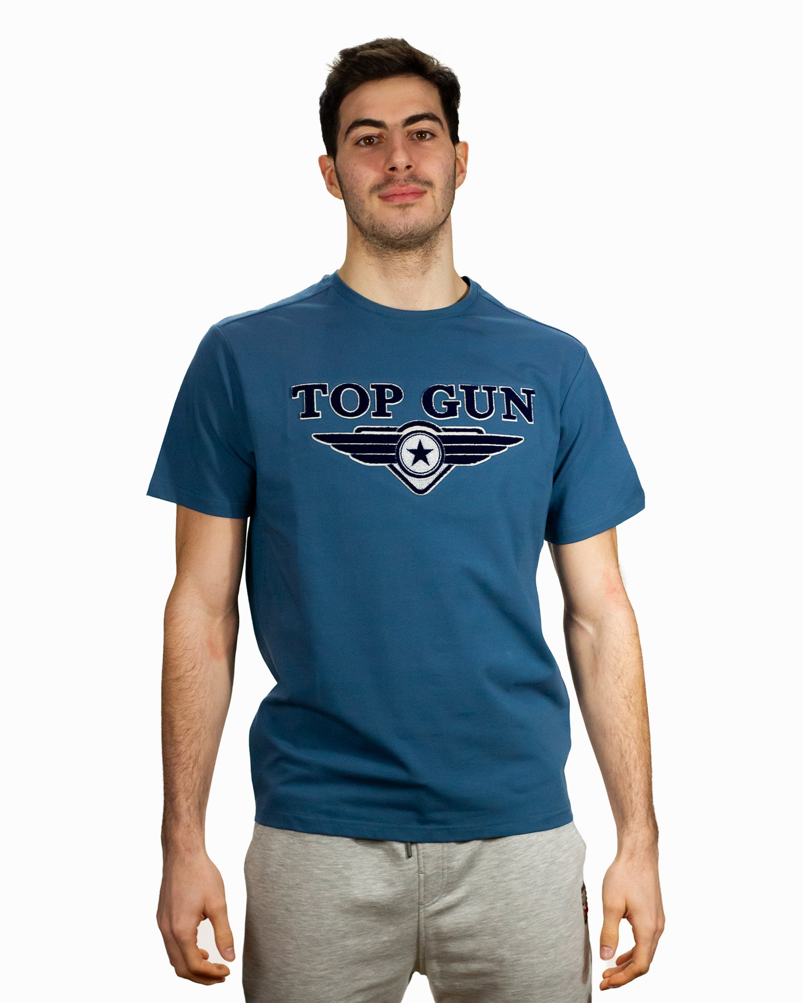 | Original GUN Store GUN® EMBROIDERED GUN TOP Top – TOP TOP LOGO Clothing TEE T-shirts | Gun