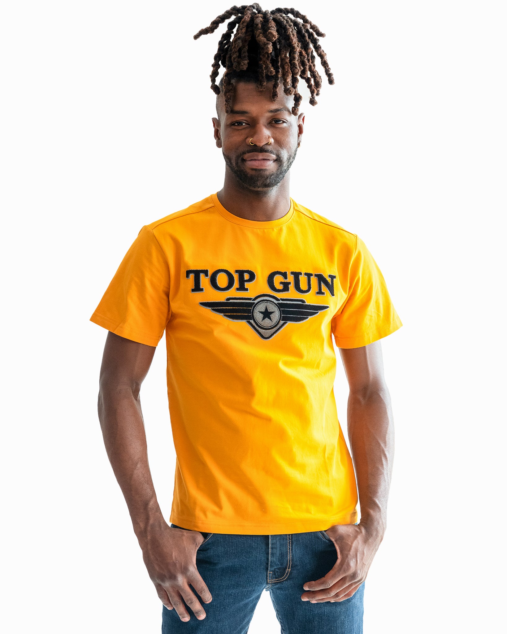 TOP GUN® EMBROIDERED LOGO TEE-Yellow #color_yellow