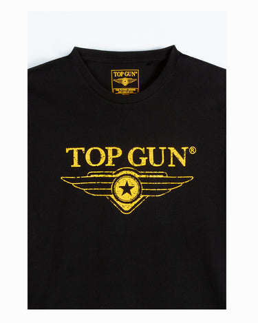 TOP GUN® NEW "VINTAGE LOGO" TEE #color_black-yellow