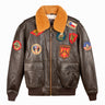 TOP GUN® OFFICIAL SIGNATURE SERIES LEATHER JACKET #color_dark-brown