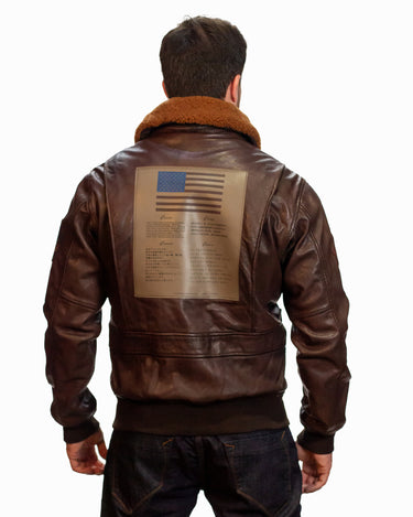 Leather Bomber Jacket, Top Gun Flight Jacket, Aviator Jacket, Brown Bomber  Jacket – Top Gun Store