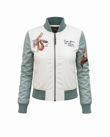 MISS TOP GUN® THE FLYING LEGEND JACKET-Model #color_cream