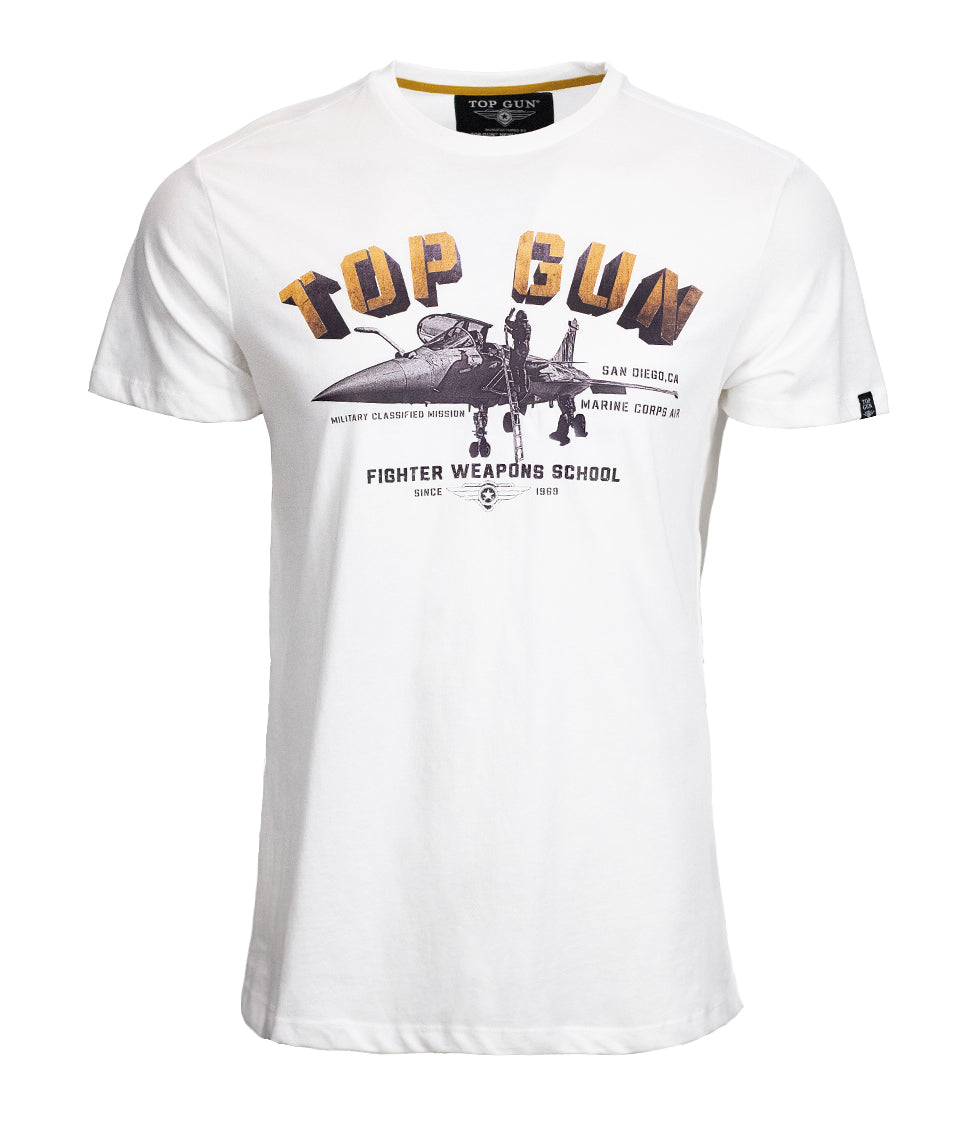 Tshirt-TOP GUN® 'MILITARY CLASSIFIED MISSION ’ TEE-White