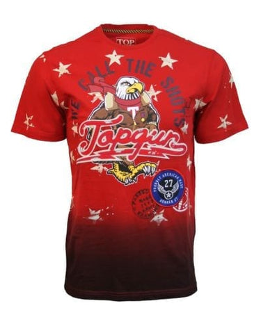 Tshirt-TOP GUN® 'WE CALL THE SHOTS' TEE-Red