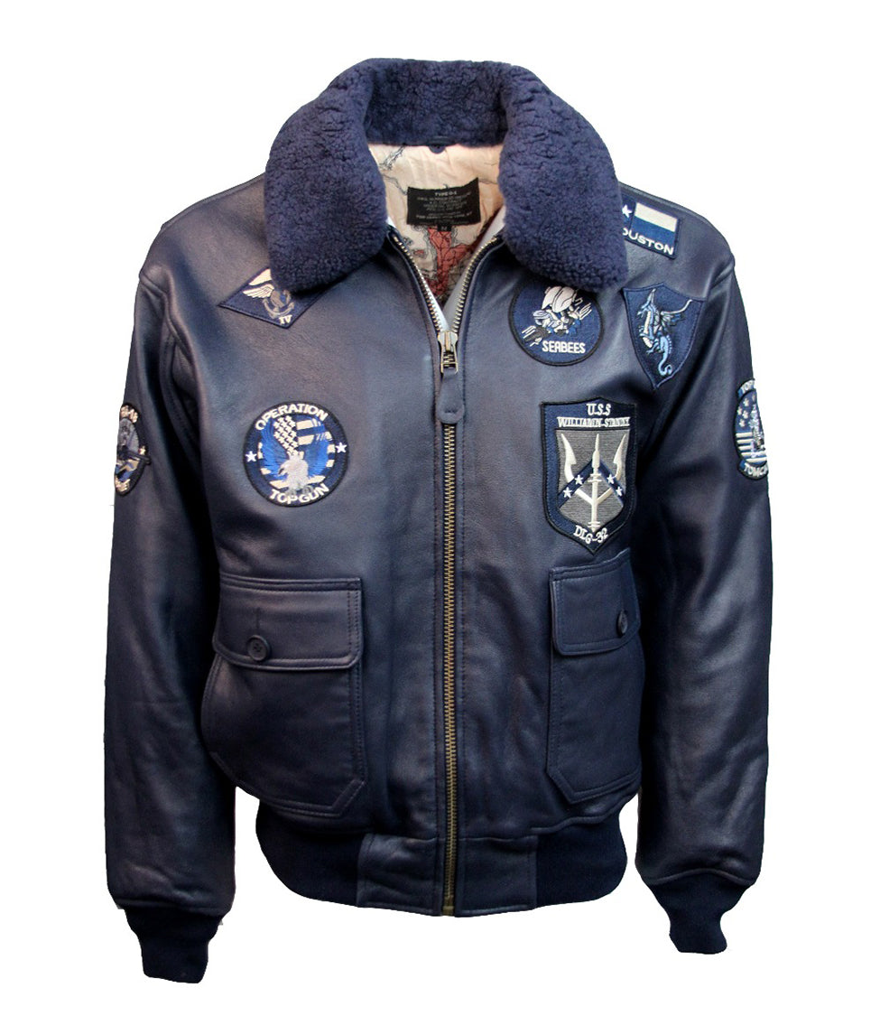 Men\'s Leather Jackets Store Jacket, Flight varsity – | Top Gun Jacket, Jacket Pilot Leather Store | Bomber Gun® Jacket, Official Top The Men\'s